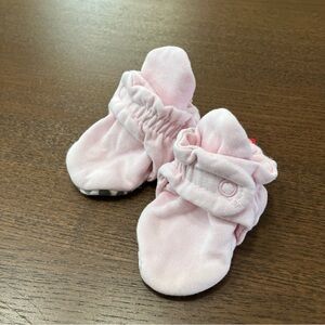 Zutano Light Pink Organic Baby Booties